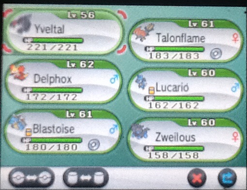 screenshot of my team