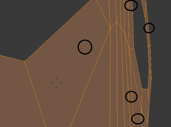 normals as small dots