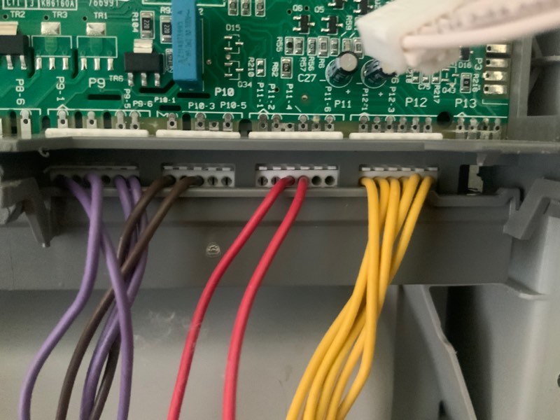 photo of circuit board, wires and connectors