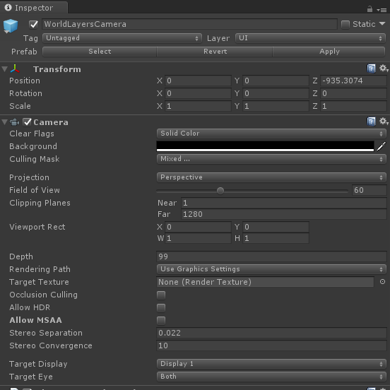 Constrained Camera Configuration