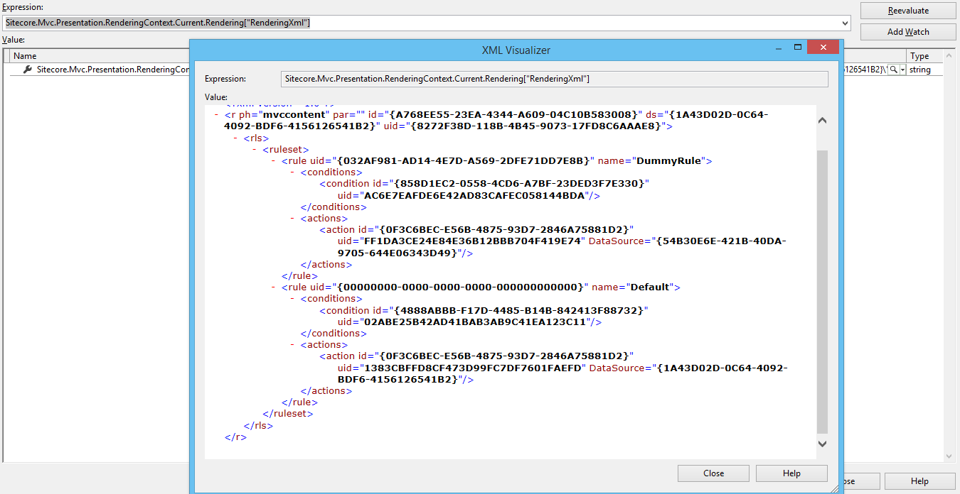 Rendering xml with personalization rules