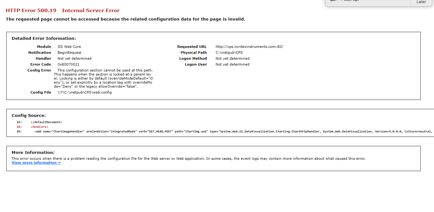 Asp.net - IIS Config Error: This Configuration Section Cannot Be Used ...