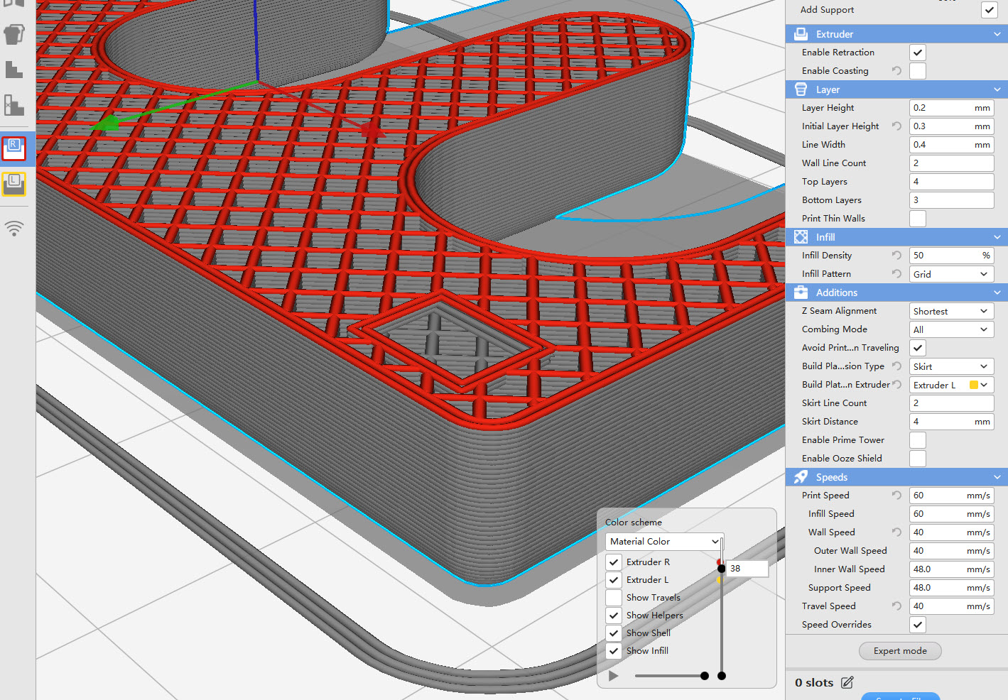 Layer view showing the missing back wall