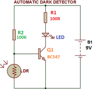 photoresistor - Dark sensor with transistor - Electrical Engineering ...