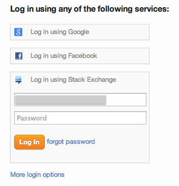 Login dialog