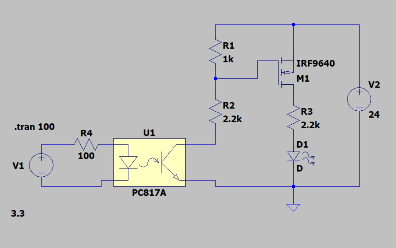 Schematic for output 24 V switching module