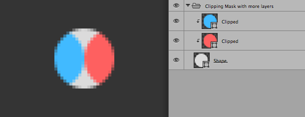 Photoshop clipping mask
