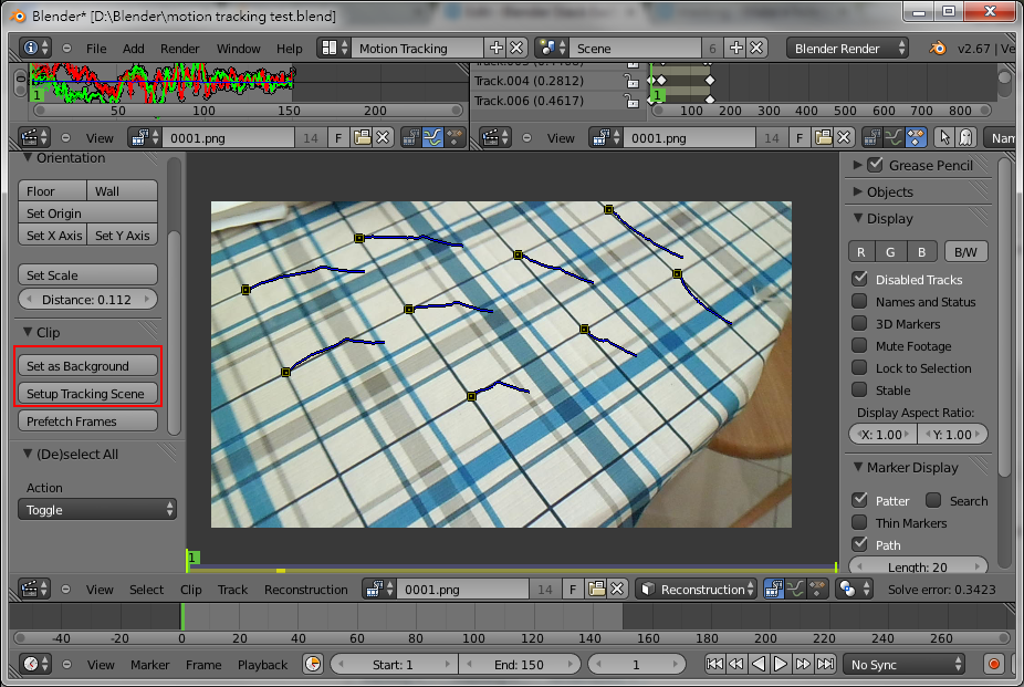 Blender motion tracking