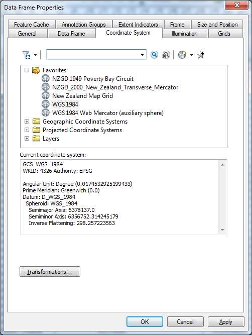 Right mouse click TOC Layers| Properties ,Data Frame