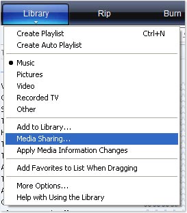 Media Sharing in WMP11