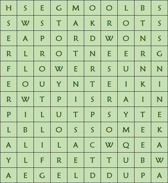 spring word search