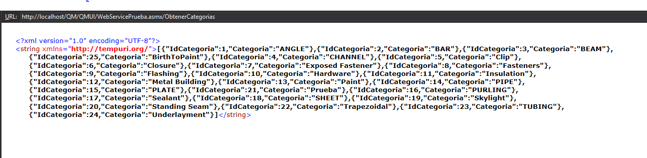 Es Mi servicio pasandole parametro -1