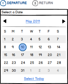 departure picker