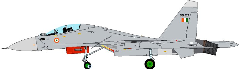 Sukhoi Su-30 Plan View