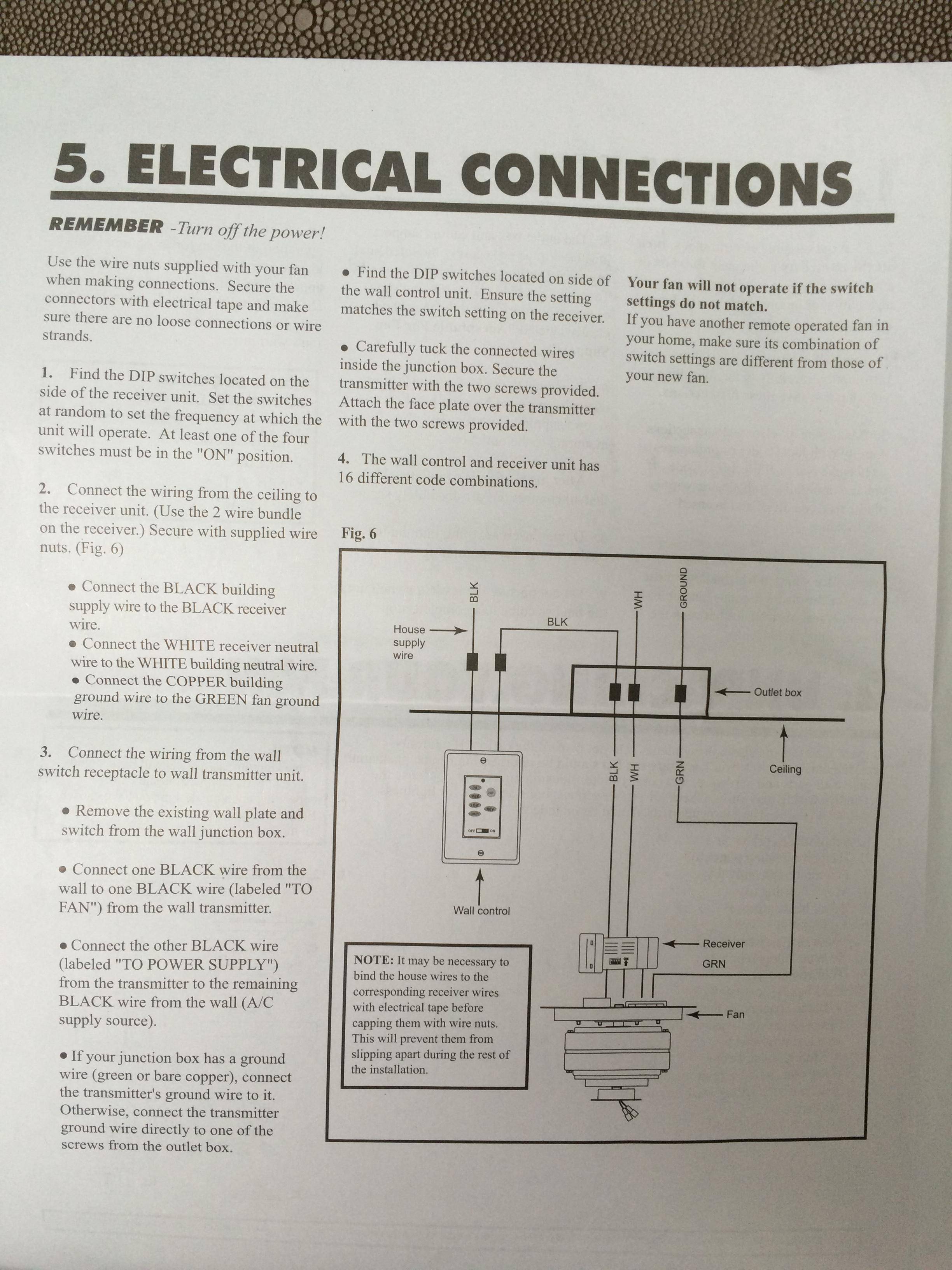 manufacturer's wiring guide