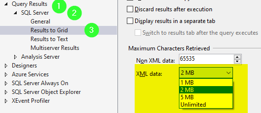 SSMS Settings