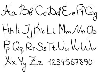 handwritten font alphabet and numbers