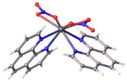 rystal structure of bis((1,10-phenanthroline)-(nitrato-O,O'))-lead(II)