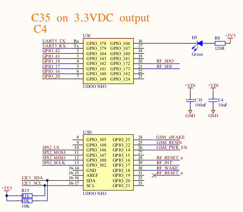 3.3VDC output from Udooneo