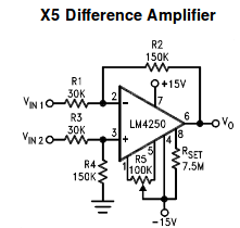 LM4250 example circuit