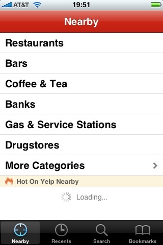 yelp iphone app