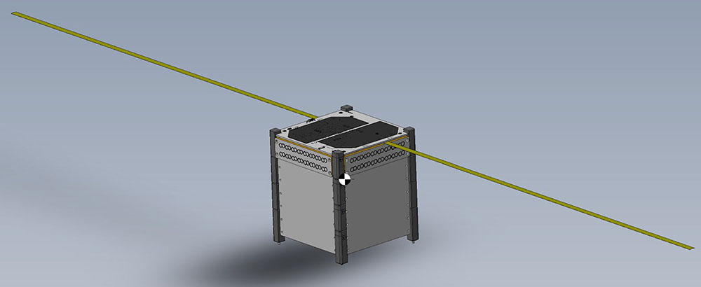 Rendering of a 1U SpaceBEE