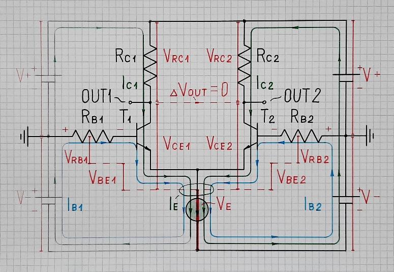 Differential pair with RB1 and RB2