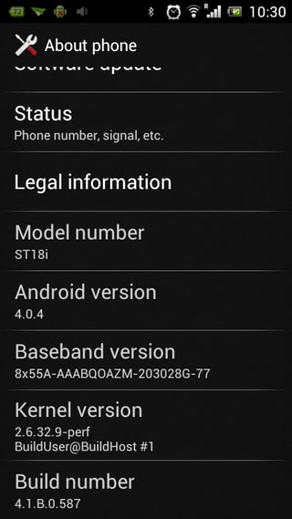 My Xperia Ray details