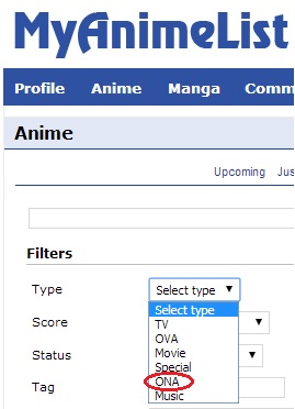 types of anime on MAL