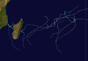 SW Indian Ocean Cyclones 1988-89