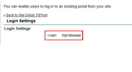 Login not Allowed