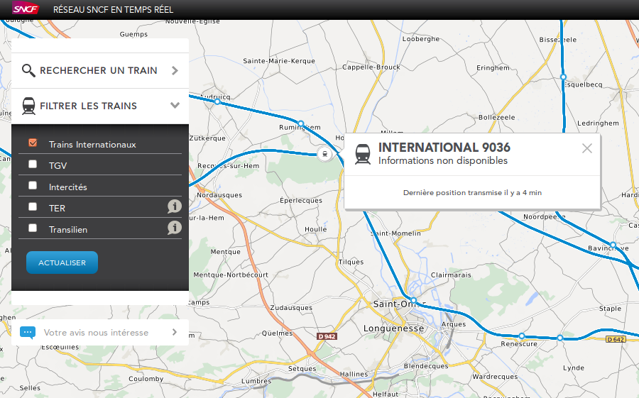 SNCF realtime location