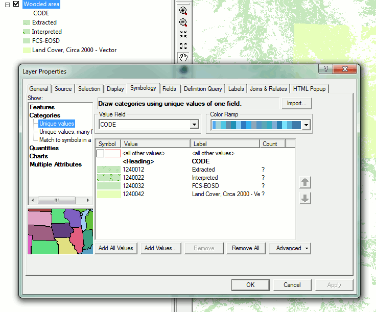 screen shot of layer properties