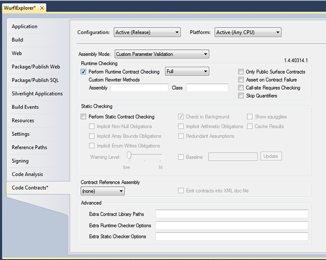 Code Contracts Visual Studio