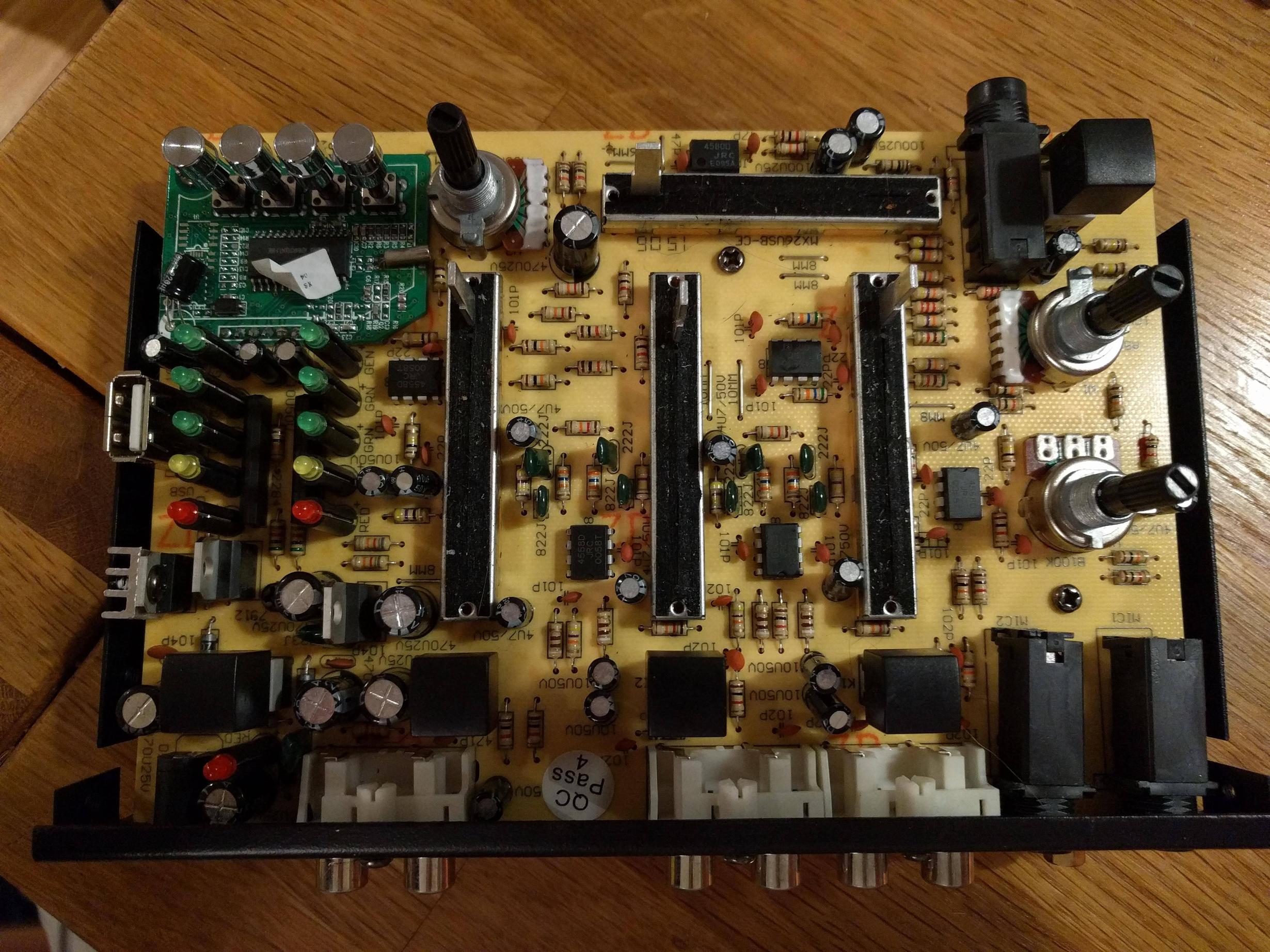 circuit board from above