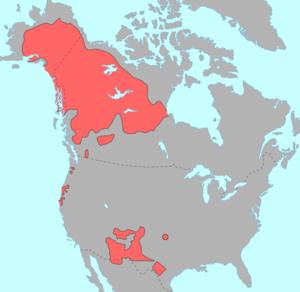 Map of Athabaskan languages