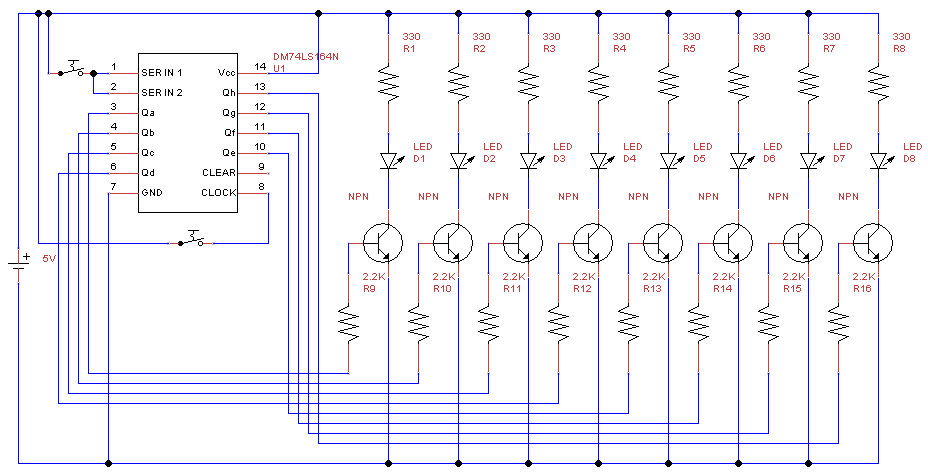 shift register LED array