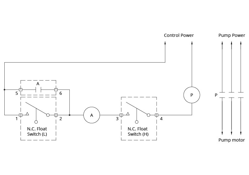 Diagram of hysteresis water pump system