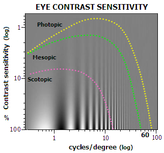 Human eye CSF function