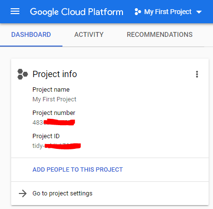 Project ID in GCP