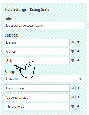 rating scale option