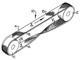 Möbius strip conveyor belt