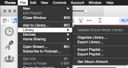 screenshot of Update iCloud Music Library