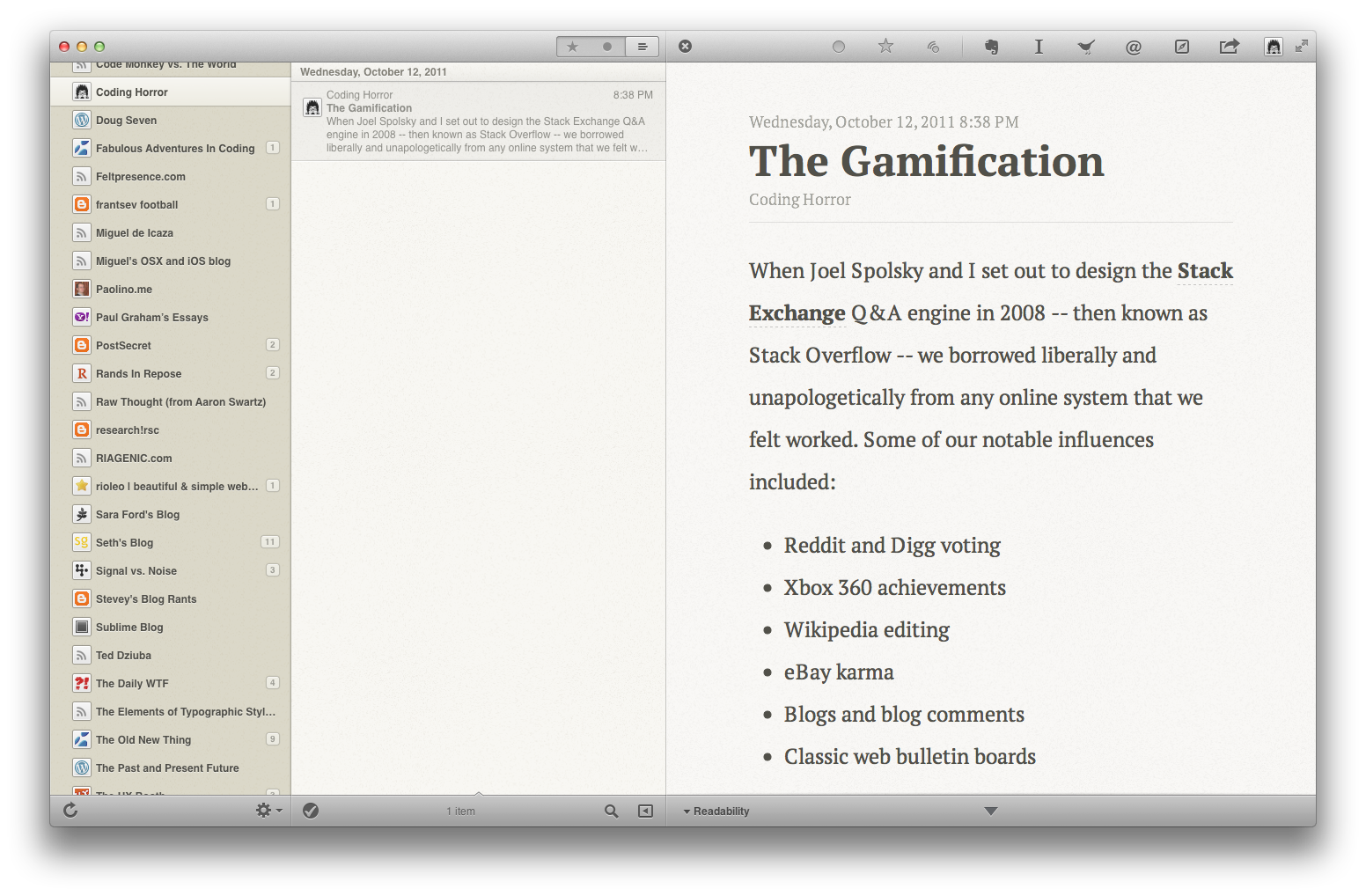 Reeder for Mac