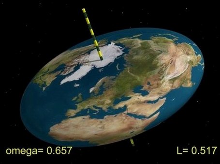 Earth's shape from rotational distortion from Mathematical Imagery