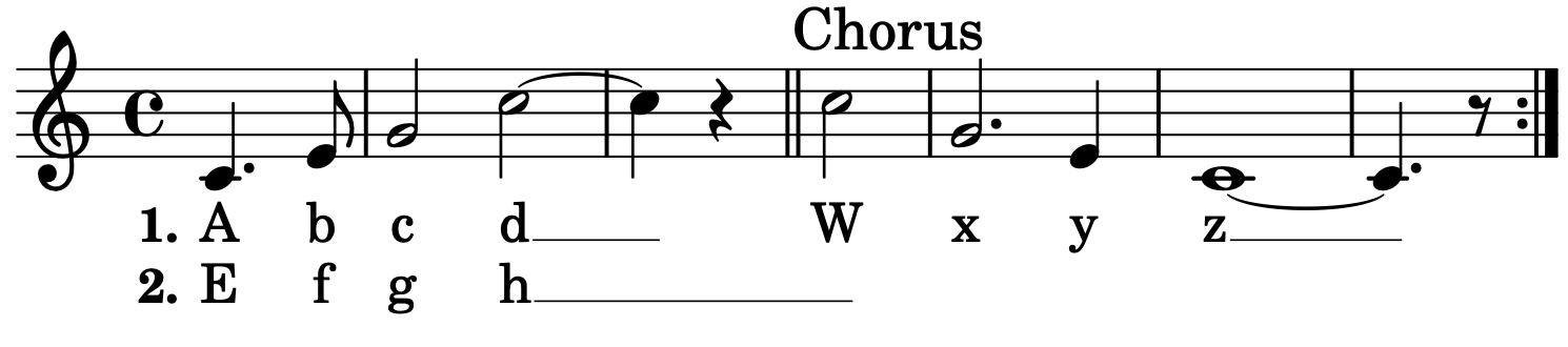 score with automatic melismata