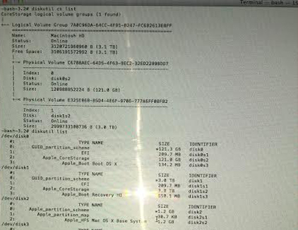diskutil list