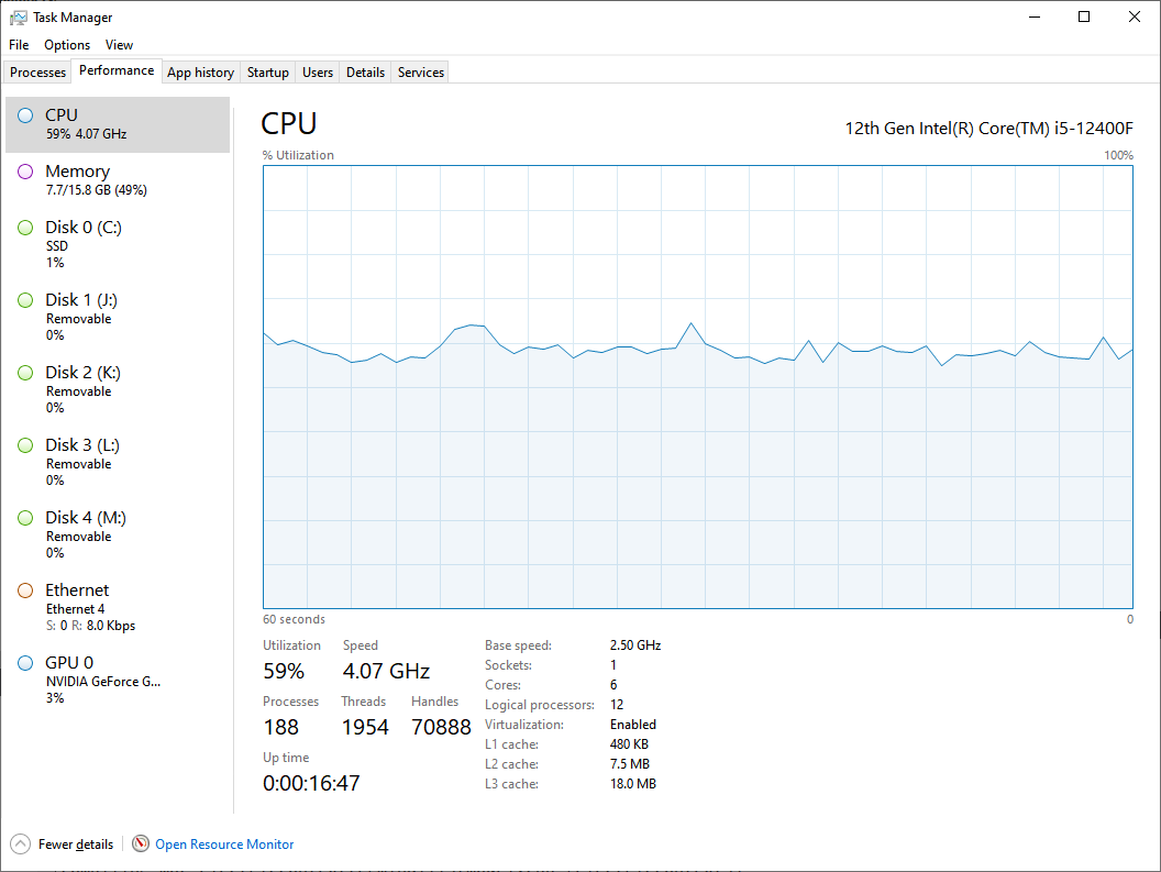 How can you achieve 100% CPU usage?