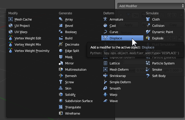 Displacement Modifier
