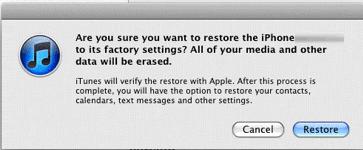 Are you sure you want to restore?